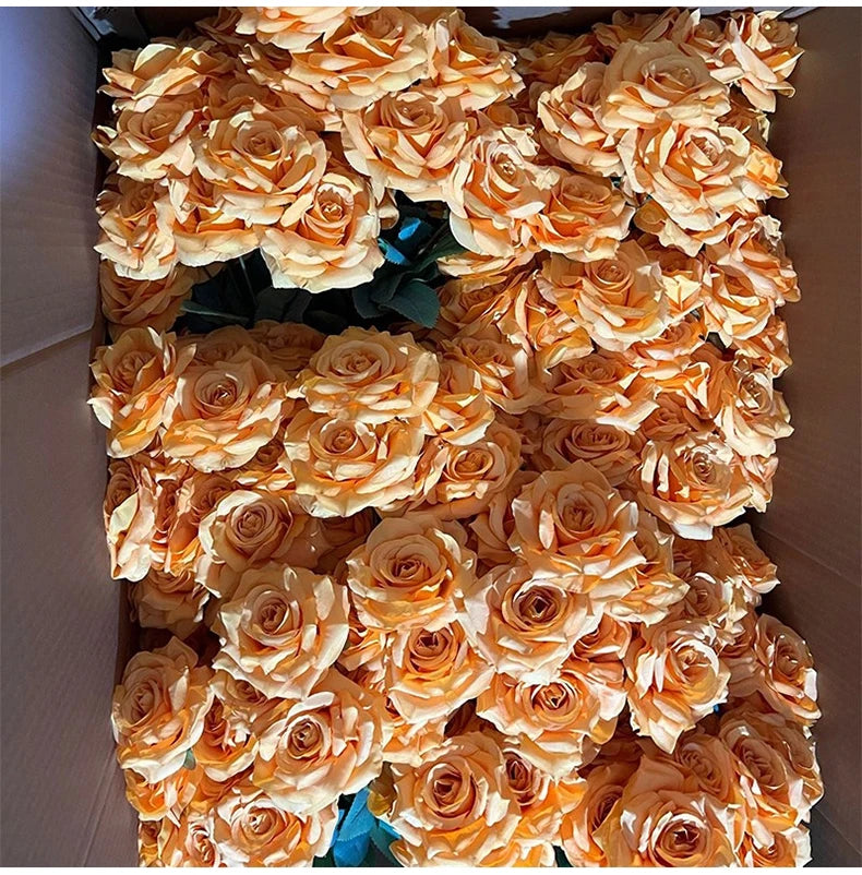 Ramo de rosas de diamantes de 9 cabezas – Rosas artificiales sintéticas con detalles de diamantes brillantes, arreglo floral realista para boda, decoración del hogar, sala de estar y regalo