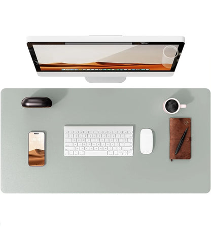 Alfombrilla de escritorio grande de cuero PU - Mouse Pad antideslizante y protector de escritorio para laptop, teclado, oficina y juegos
