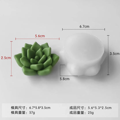 Molde de Silicona para Velas de Aromaterapia con Diseño de Cactus DIY – Molde de Plantas Suculentas para Velas Hechas a Mano de Cera de Soja, Manualidades de Resina, Adornos de Yeso y Proyectos DIY de Decoración del Hogar