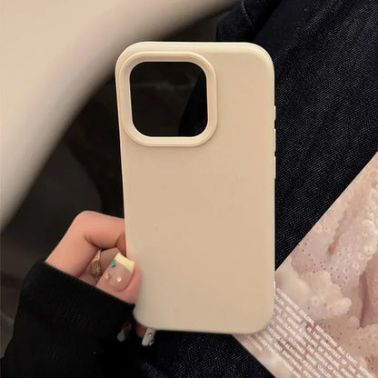 Coque en silicone pour iPhone Séries 11 à 17 – Housse de protection arrière toucher doux