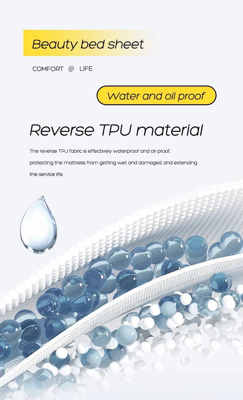 Waterproof Fitted Mattress Protector – Elastic Bed Sheet Cover for Single, Double, Queen & King Beds