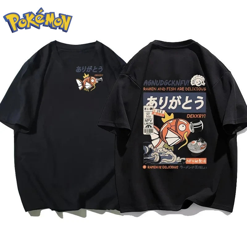 Pokémon Magikarp Anime T-Shirt – Harajuku Loose Fit Unisex Parent-Child Top (Autumn/Winter 2026)