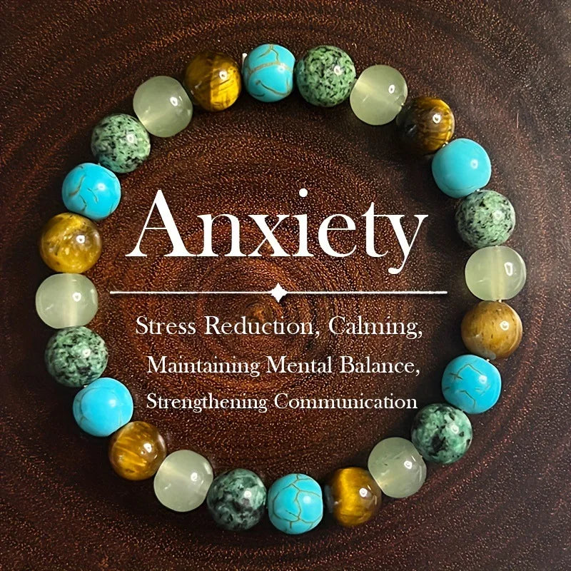 Pulsera de Cuentas de Piedra Natural – Pulsera de Cristal Simbólica para Mujeres y Hombres, Protección Espiritual, Amor Propio y Regalo de Joyería de Moda