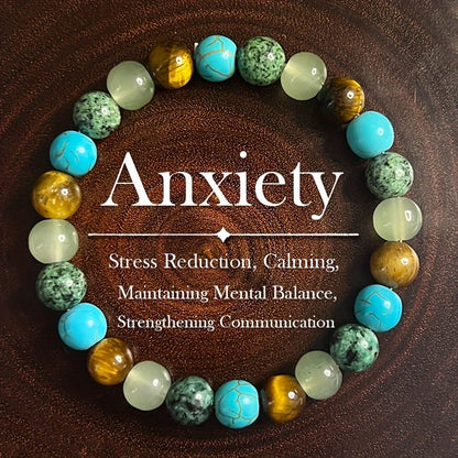 Pulsera de Cuentas de Piedra Natural – Pulsera de Cristal Simbólica para Mujeres y Hombres, Protección Espiritual, Amor Propio y Regalo de Joyería de Moda