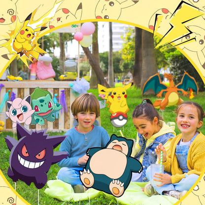 Pokémon Yard Signs Set – 8PCS Party Outdoor Decorations with Stakes (Birthday & Event Decor)