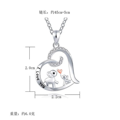 Mother & Baby Elephant Necklace for Women – Exquisite Animal Pendant Clavicle Chain, DIY Jewelry & Mother’s Day Gift
