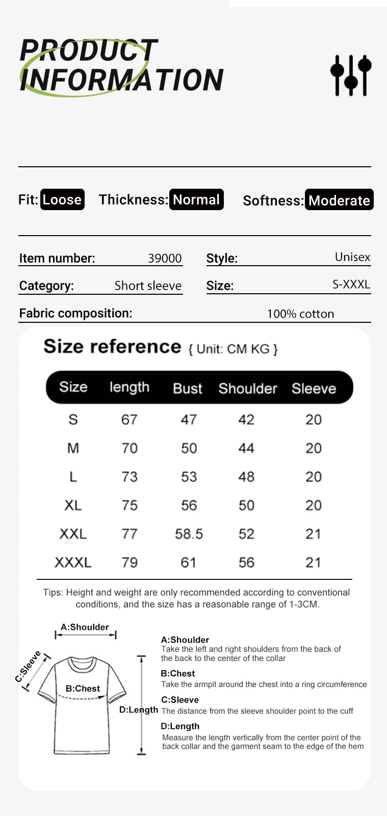 Women’s 100% Cotton Solid T-Shirt Summer Casual Sporty Loose Short Sleeve O-Neck Tee White Black