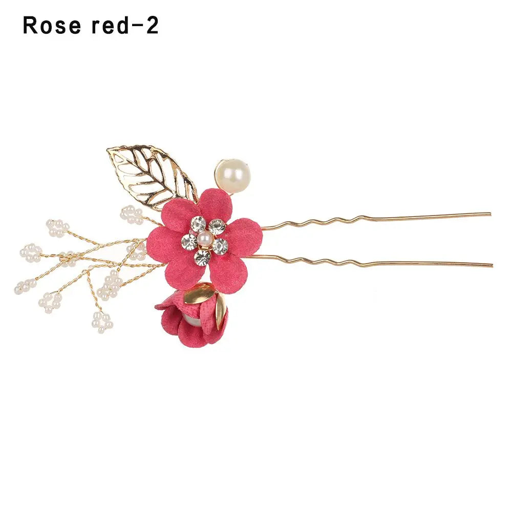 Luxury Floral Bridal Hair Comb with Gold Leaves – Crystal Wedding Hair Accessory for Brides & Prom