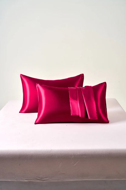 Satin Pillowcase Set of 2 – Soft Cooling Pillow Covers for Hair & Skin
