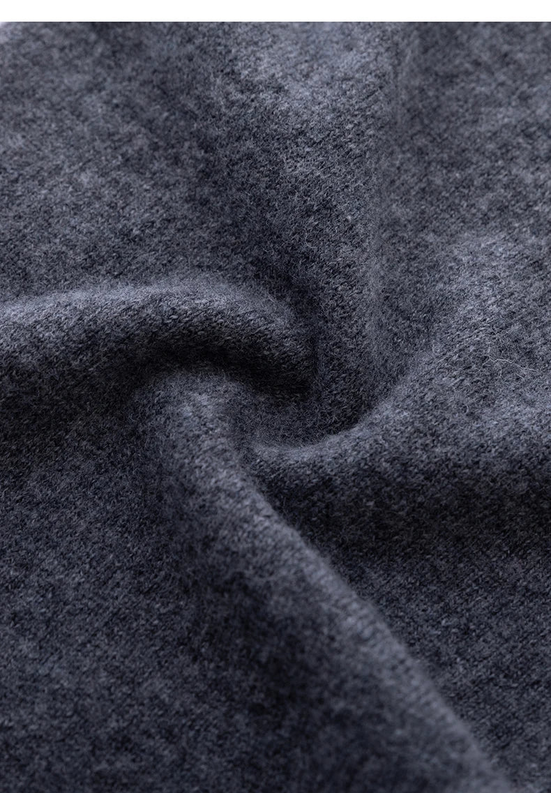 Pantalones de cachemir 100 % pura lana para mujer, de punto, sueltos, de cintura alta, con puños, para otoño e invierno, de corte recto y ajustado