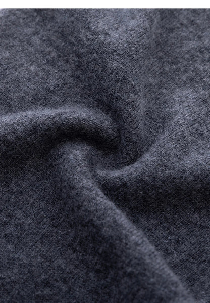 Pantalones de cachemir 100 % pura lana para mujer, de punto, sueltos, de cintura alta, con puños, para otoño e invierno, de corte recto y ajustado