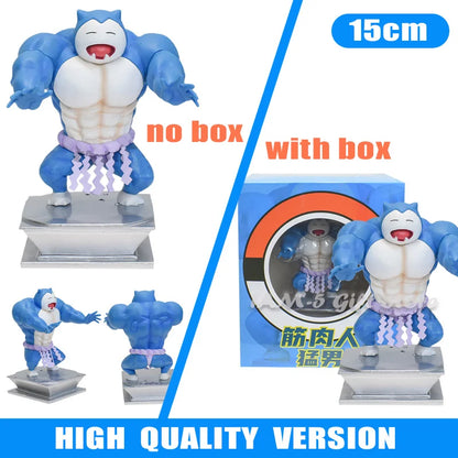 18cm Pokémon Figures – Gym Cartoon Fitness Muscle Action Figures (Charmander, Bulbasaur, Squirtle) Anime Fit Model Figurines Toys