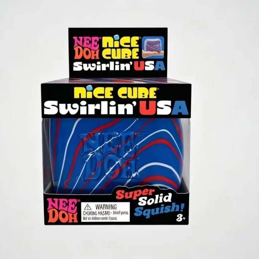 Schylling Needoh Nice Cube Sensory Nice-Sicle Stress Relief Squishy Cube Anti-Anxiety Squeeze Object For Focus ADHD Population