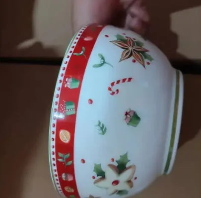 German V Bao Christmas Tableware Collection – Biscuit Plate, Rectangular Serving Plate, Mug, Salad Dish, Dessert & Fruit Holder