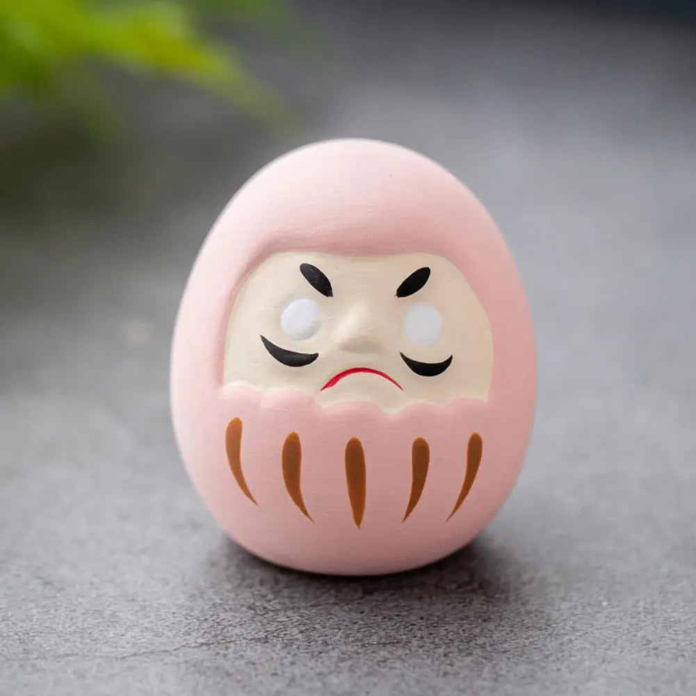 Japanese Daruma Doll Figurine – Traditional Ceramic Lucky Fortune Charm, Miniature Home Decor Ornament & Cultural Gift