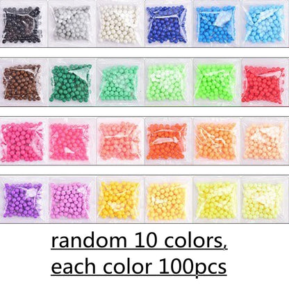Kit de création perles à souder à l'eau 1000 pièces – Ensemble de perles magiques à pulvériser pour les arts, l'artisanat et le jeu créatif des enfants