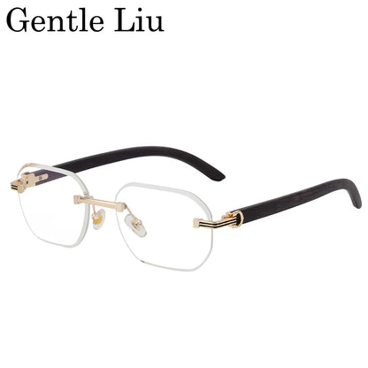 Vintage Square Rimless Sunglasses for Men – Frameless Punk Eyewear with UV400 Lenses, Trendy 2026 Fashion Glasses