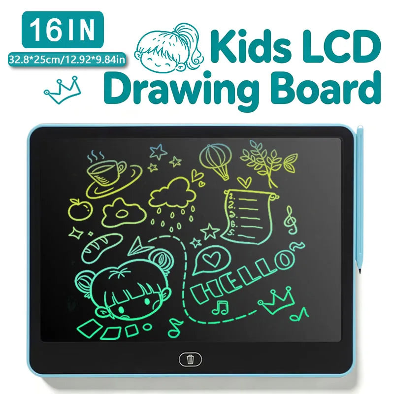 8/11/13/16-Inch LCD Writing Tablet for Kids – Reusable Handwriting Pad, Drawing & Painting Board, Educational Learning Toy for Boys and Girls