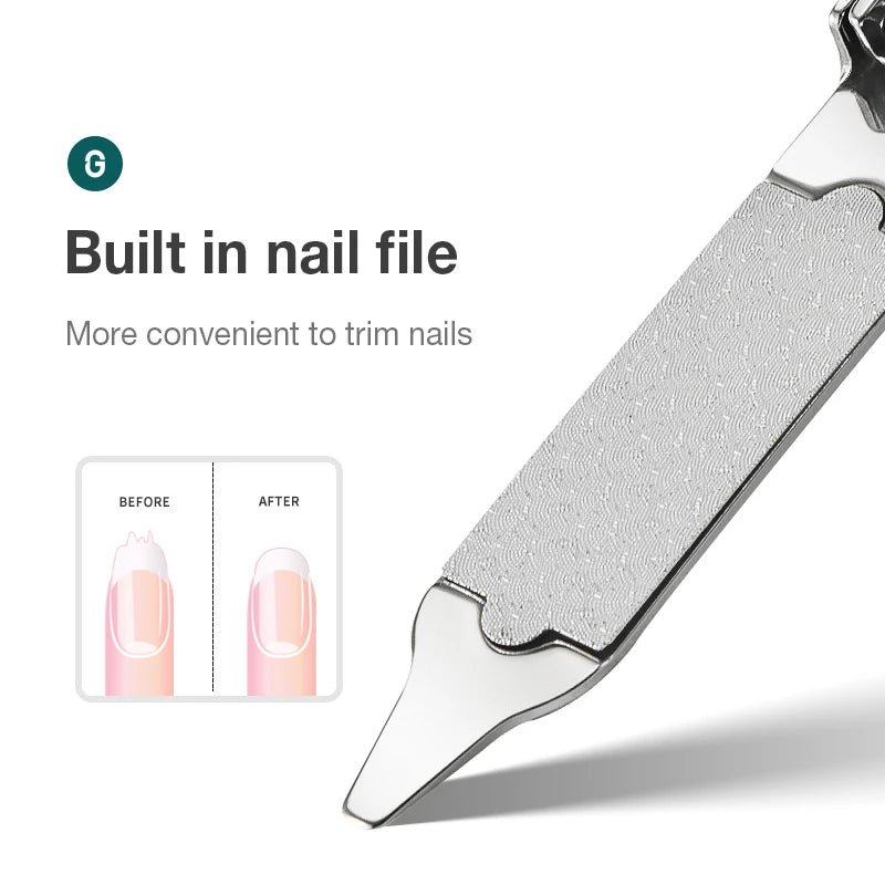MR.GREEN Ultra-Thin Foldable Stainless Steel Nail Clipper – Portable Travel Fingernail Cutter & Manicure Grooming Tool