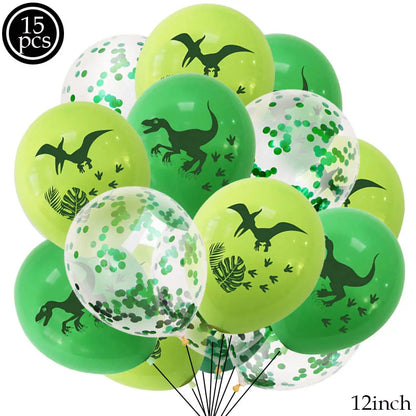 Jurassic Dinosaur Birthday Party Supplies – Dinosaur Fossil-Themed Disposable Plates, Cups & Napkins for Kids' Party Decorations