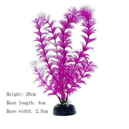 Artificial Underwater Aquarium Plants – Plastic Aquatic Fake Shrubs & Green Water Grass for Fish Tank Landscaping, Realistic Simulated Decor