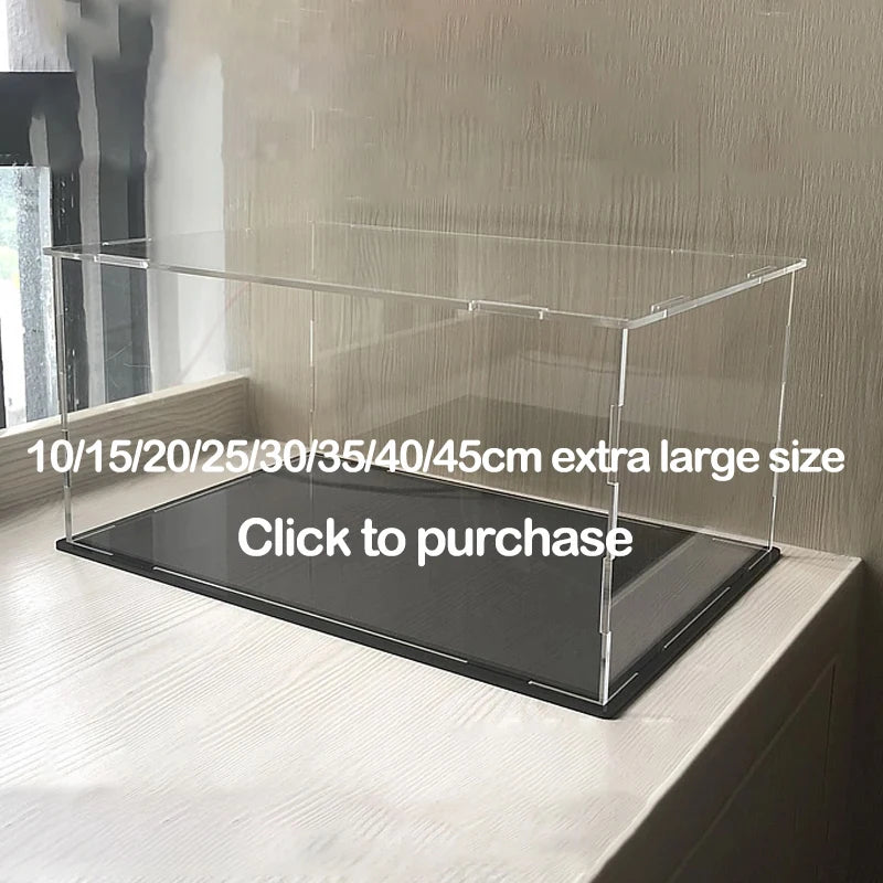 Estuche de exhibición de acrílico transparente para coleccionables - Vitrina protectora a prueba de polvo para figuras de acción y juguetes