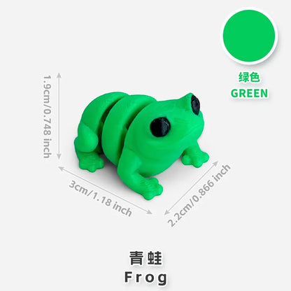 10/50 unidades de figuras de mini animales impresas en 3D – Modelos de simulación de dibujos animados móviles, juguetes coleccionables bonitos, decoración de escritorio y set de regalo de cumpleaños