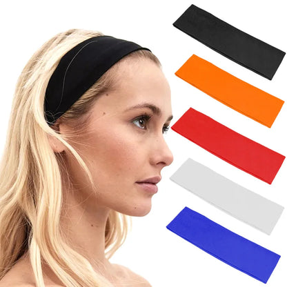 2 Diademas deportivas para yoga – Bandas elásticas absorbentes del sudor para el pelo de hombres y mujeres | Accesorios para el pelo para entrenamientos de fitness y gimnasio