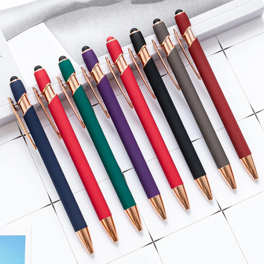 Metal Ballpoint Pen with Stylus Tip – Touch Screen Writing Pen for Office, School & Stationery, Custom Logo & Name Gift