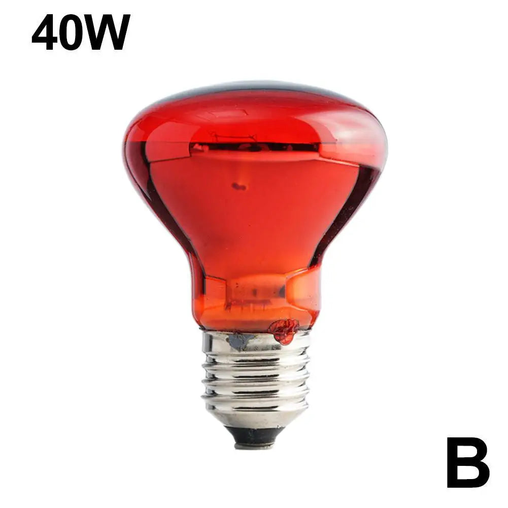 E27 Infrared Poultry Heat Bulb 25W-100W – Adjustable Heat Lamp for Reptiles, Amphibians, Plants, Pets & Livestock