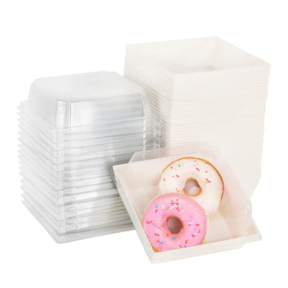 5/10PCS Kraft Paper Cake & Dessert Boxes for Donuts, Cookies, Sandwiches, Bakery Packaging & Party Favors