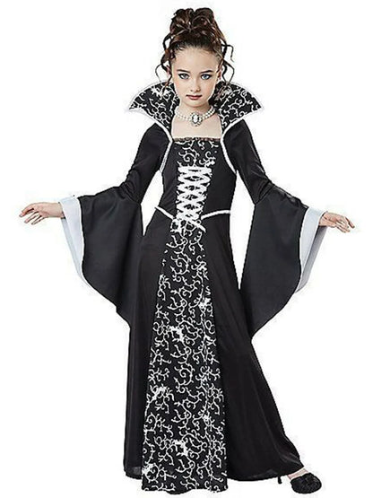 Halloween Witch Vampire Cosplay Costume for Kids Girls – Carnival Dress-Up Party Performance Fancy Dress Outfit