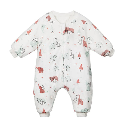 Baby Winter Sleeping Bag 1-4 Years – Warm Toddler Sleep Sack with Feet, Cute Girls' Growth Blanket & Cozy Sleepwear