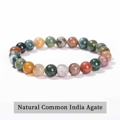 Pulsera de Cuentas de Piedra Natural – Pulsera de Gemas de Amatista, Ojo de Tigre, Cuarzo Cristal y Ágata para Mujeres y Hombres, Regalo de Joyería de Energía Reiki