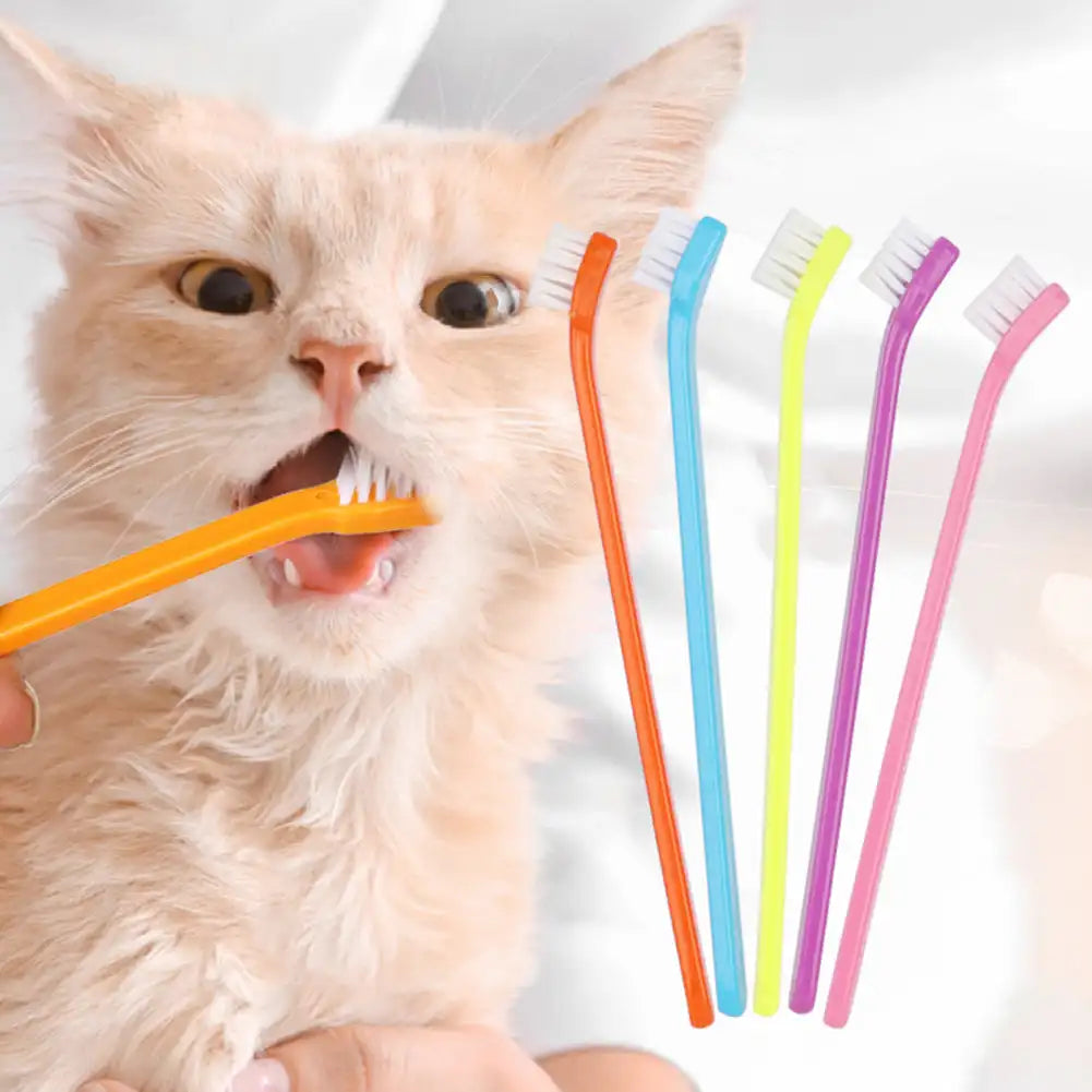 Pet Dog & Cat Toothbrush Soft Teeth Cleaning Brush for Oral Care, Bad Breath & Tongue Cleaner