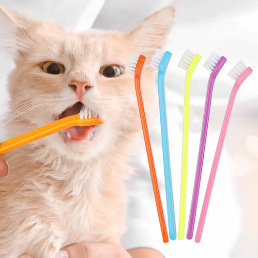 Cepillo de Dientes Suave para Perros y Gatos para Limpieza Dental, Cuidado Bucal, Mal Aliento y Limpiador de Lengua