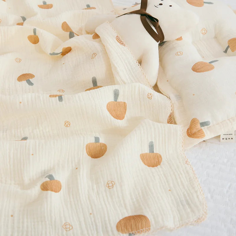 Summer Baby Muslin Blanket – Soft Newborn Swaddle Wrap Receiving Blanket for Infant Crib & Sleeping