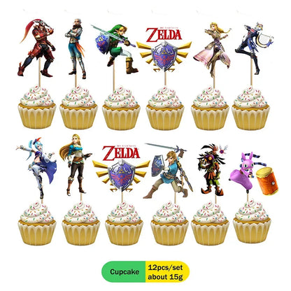 The Legend of Zelda Party Decorations Set – Disposable Tableware Birthday Party Supplies for Kids, Boys, Baby Shower & Gift Toys
