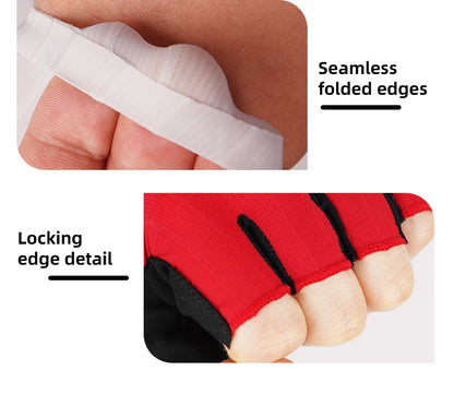 Guantes de Ciclismo sin Dedos CXWXC – Transpirables y Antideslizantes para Hombre y Mujer con Soporte Extendido de Muñeca para Fitness, Entrenamiento y Deportes al Aire Libre