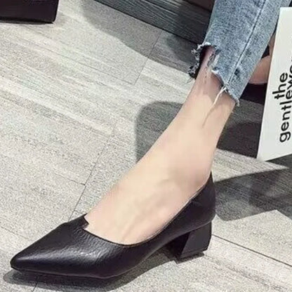 Women’s Pointed Toe Mid Heel Shoes – Fashion Shallow Mouth Pumps with Elegant High Heel Design for Stylish Everyday & Dressy Wear