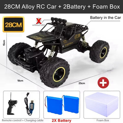 Oike Coche teledirigido 4x4 todoterreno 4WD RC Rock Crawler, coche RC de carreras y drifting todoterreno para niños y adultos