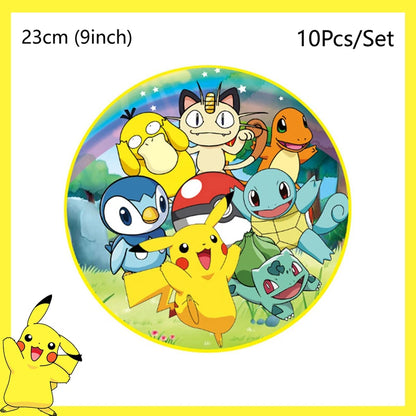 Décorations d'anniversaire Pokémon – Vaisselle Pikachu, Ballons, Décorations de Gâteau et Articles de Fête
