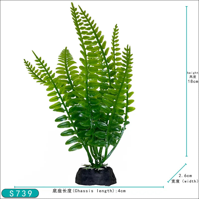 Artificial Aquarium Plants – Plastic Aquatic Underwater Plants for Fish Tank Decoration, Aquascaping & Aquarium Accessories