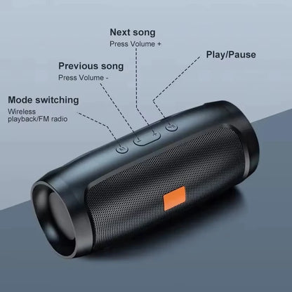 Lenovo TF USB FM Bluetooth 5.4 Speaker – Portable Wireless Stereo Speaker with Dual Drivers, Subwoofer & Voice Broadcast