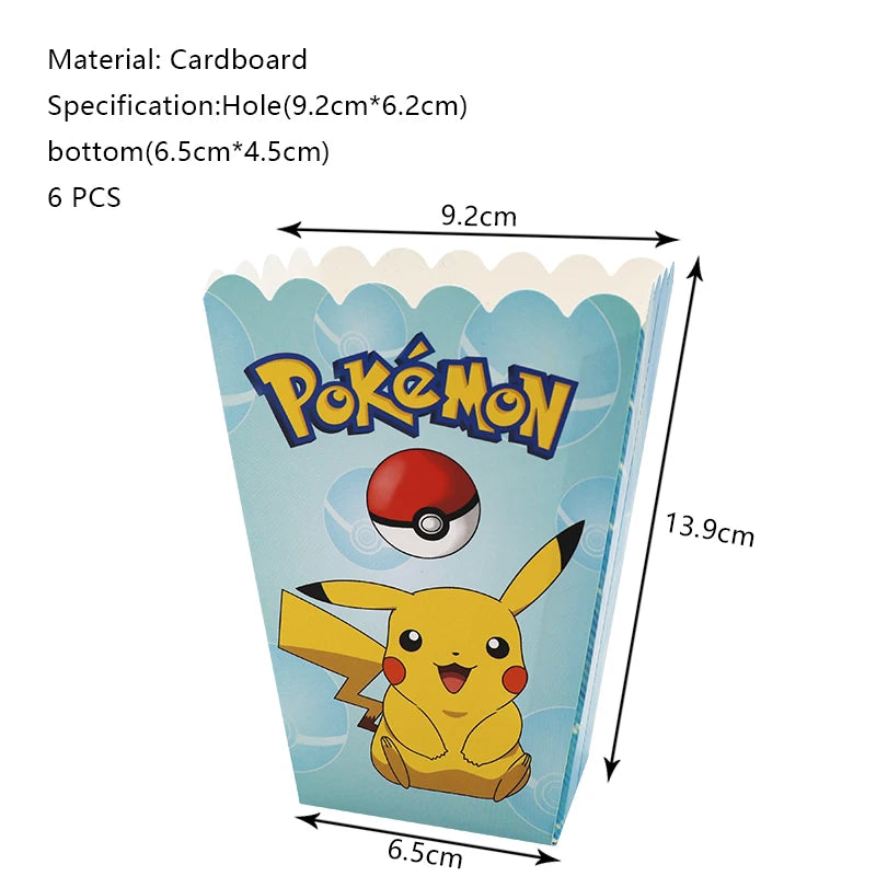 Pokémon Birthday Party Decorations – Lightning Pikachu Balloon Set with Disposable Tableware, Banner, Backdrop & Plates for Kids Events