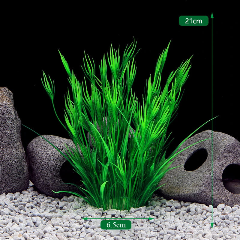 Artificial Aquarium Plants – Plastic Aquatic Underwater Plants for Fish Tank Decoration, Aquascaping & Aquarium Accessories