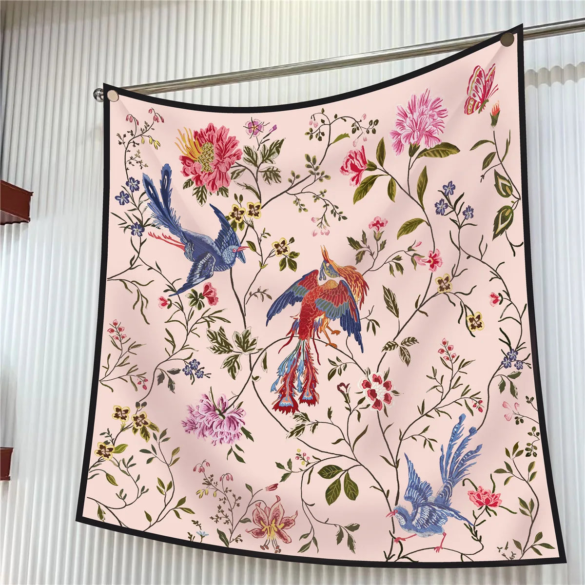 Foulard carré en soie 90 cm pour femme, motif floral, sergé de luxe, bandana, châle, hijab, cache-col, écharpe de tête