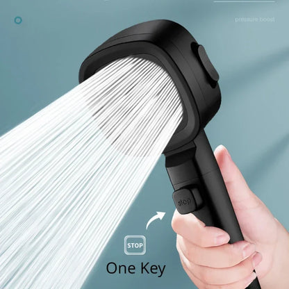 Pommeau de douche haute pression – Pulvérisateur de douche à main 3 modes à économie d'eau, fonction d'arrêt à une touche, accessoire de douche de salle de bain réglable pour la maison