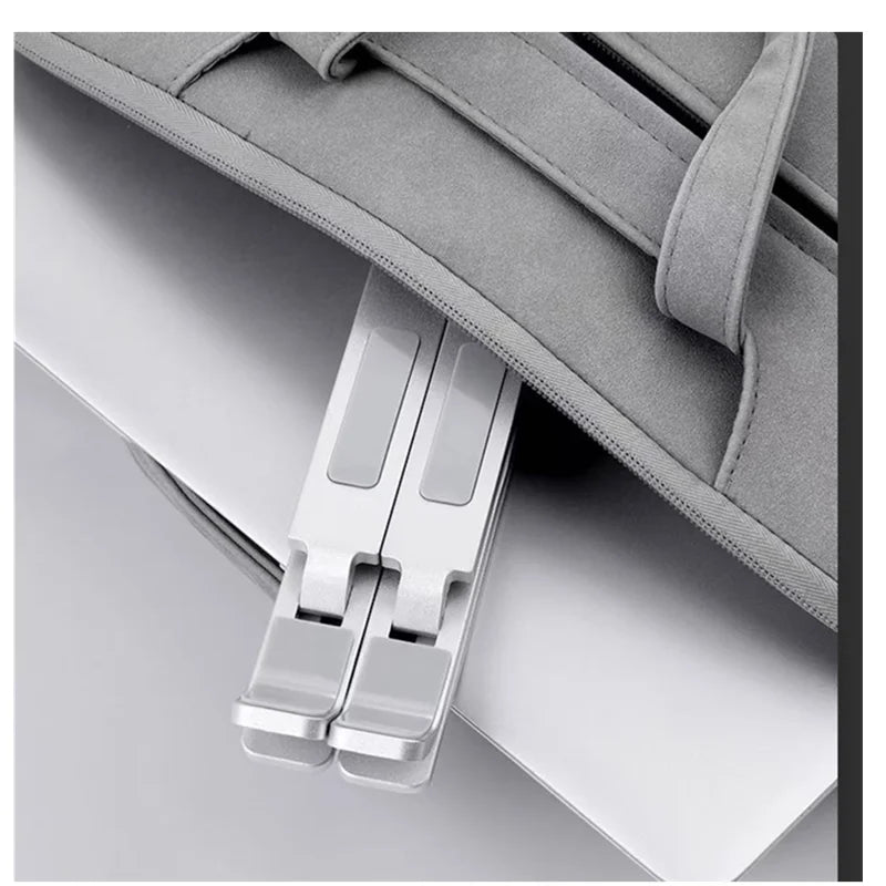 Adjustable Aluminum Laptop Stand – Foldable Notebook Holder with Heat Dissipation Design for MacBook, PC, Tablet & Desktop Computer Setup