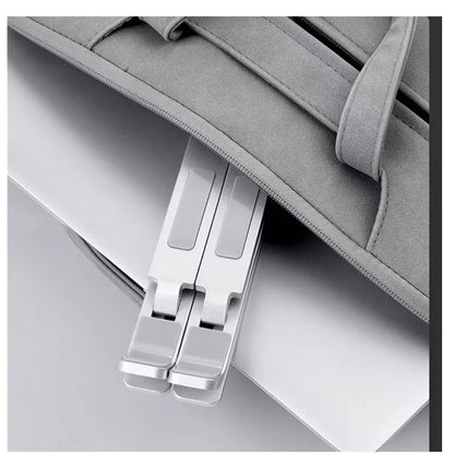 Adjustable Aluminum Laptop Stand – Foldable Notebook Holder with Heat Dissipation Design for MacBook, PC, Tablet & Desktop Computer Setup